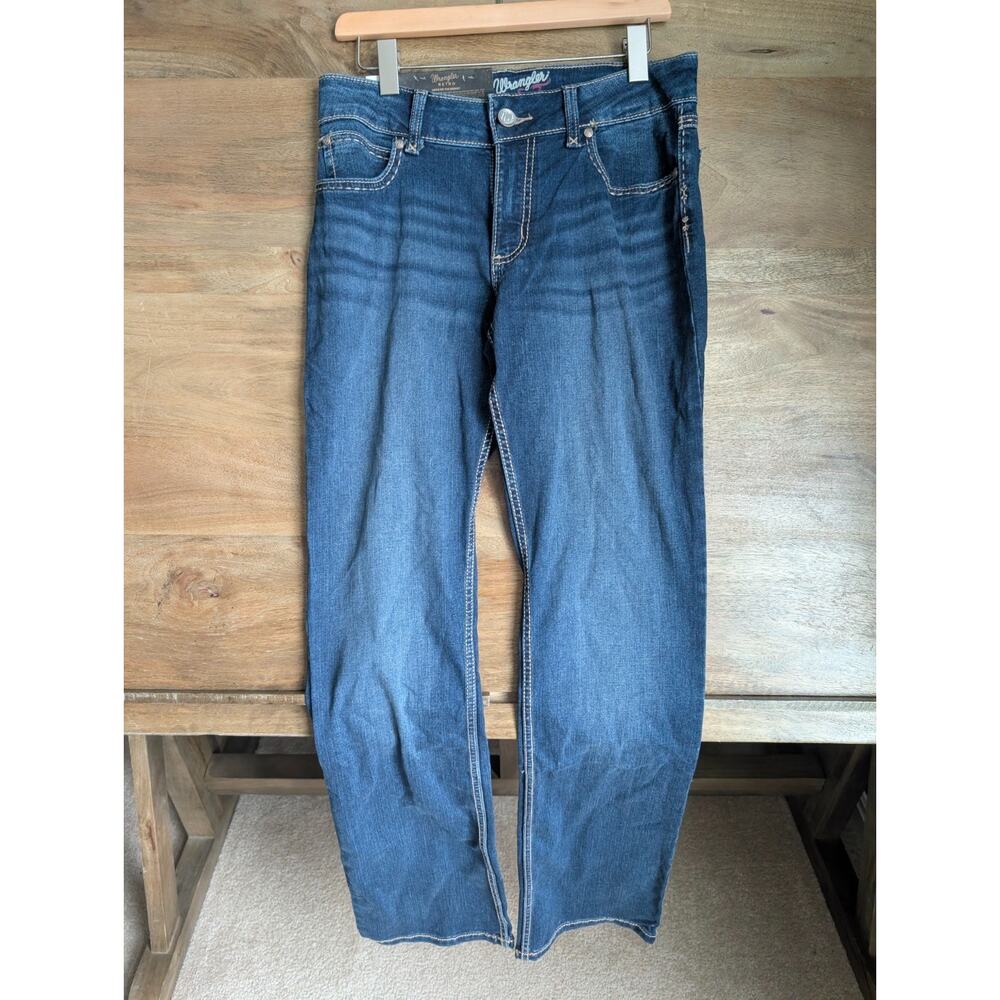 Wrangler Bootcut Jeans Women's 30/9x36 Blue Denim Retro Dark Wash Streetwear NWT